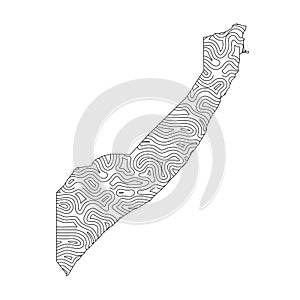Abstract topographic style Somalia map design