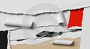 Abstract Torn Paper Collage Background