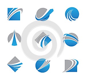 Abstract trail logos and icons