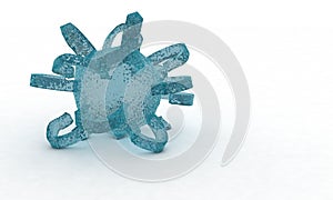 Abstract transparent bacteria background 3d