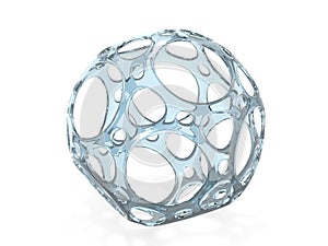 Abstract transparent form 3d rendering