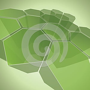 Abstract Transparent Green Prism Background Vector