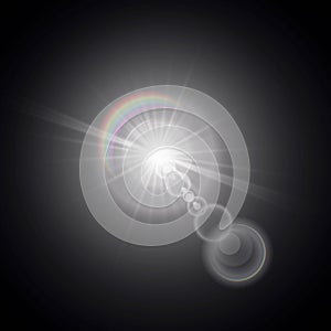 Abstract transparent sunlight special lens flare light effect