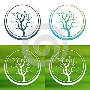 Abstract tree concept logo.