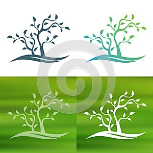 Abstract tree concept logo.