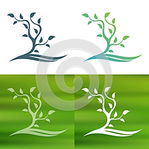Abstract tree concept logo.