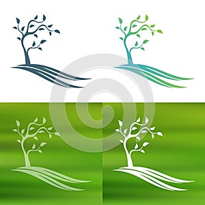 Abstract tree concept logo.