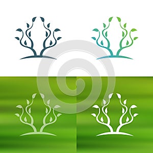 Abstract tree concept logo.