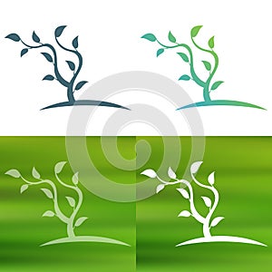 Abstract tree concept logo.