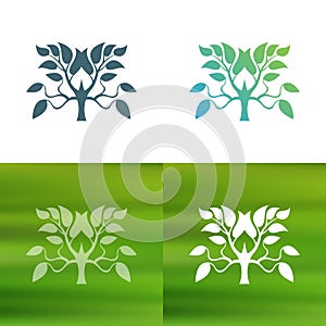 Abstract tree concept logo.