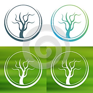 Abstract tree concept logo.