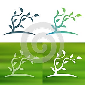 Abstract tree concept logo.