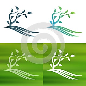 Abstract tree concept logo.