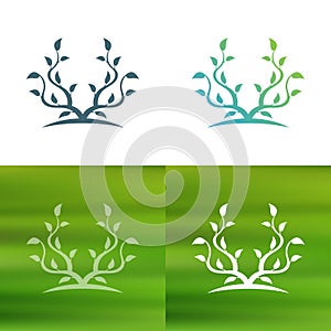 Abstract tree concept logo.