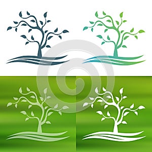 Abstract tree concept logo.