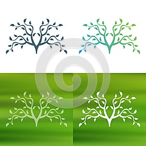 Abstract tree concept logo.
