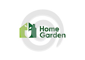 abstract tree with home logo design vector