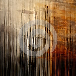 Abstract Tree Lines: Dark Amber And Gray Art With Organic Abstractions