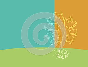 Abstract tree silhouette