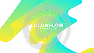 Abstract trendy geometric background with liquid gradient. Colorful dynamic curve wave. Modern motion banner. Vector