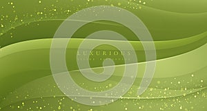 Abstract trendy green vector background. Green background with glitter