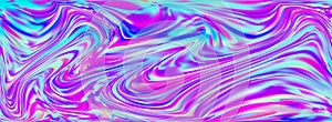 Abstract Trendy Neon Fluorescent and Psychedelic Background. Holographic Rainbow Wallpaper