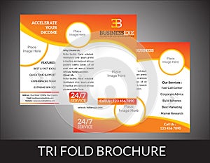 Abstract tri fold brochure concept