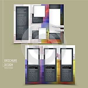 Abstract tri-fold brochure design