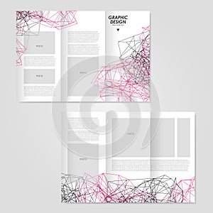 Abstract tri-fold brochure design