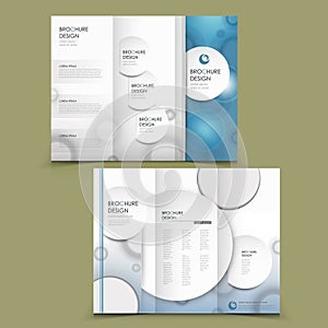 Abstract tri-fold brochure design
