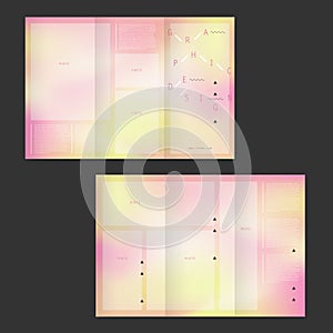 Abstract tri-fold brochure design