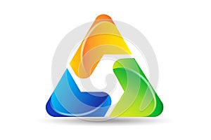 Abstract trial colorful logo vector