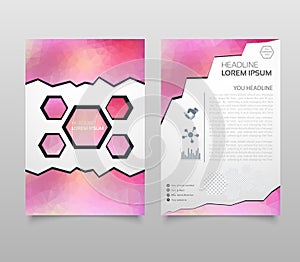 Abstract Triangle Brochure Flyer design in A4 size. Brochure template layout, cover design annual report, magazine, with geometric