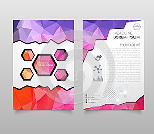 Abstract Triangle Brochure Flyer design in A4 size. Brochure template layout, cover design annual report, magazine, with geometric