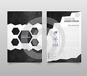 Abstract Triangle Brochure Flyer design in A4 size. Brochure template layout, cover design annual report, magazine, with geometric