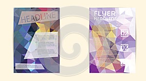 Abstract Triangle Brochure Flyer design Layout template in A4