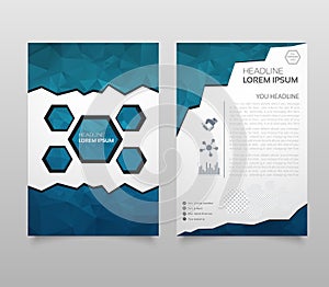 Abstract Triangle Brochure Flyer design in A4 size. Brochure template layout, cover design annual report, magazine, with geometric