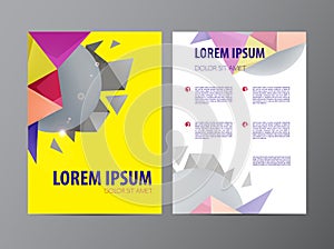 Abstract Triangle design vector template layout