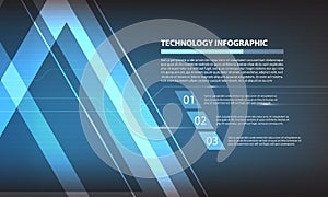 Abstract triangle digital technology infographic, futuristic structure elements concept background