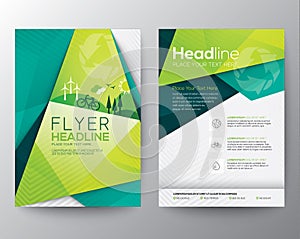 Abstract Triangle Flyer design template