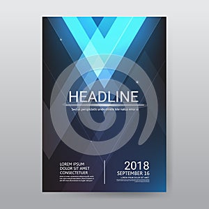 Abstract triangle futuristic brochure poster, flyer annual report template in a4 size, presentation poster