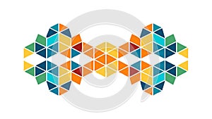 Abstract Triangle Geometric Pattern Border, vector design Generative AI