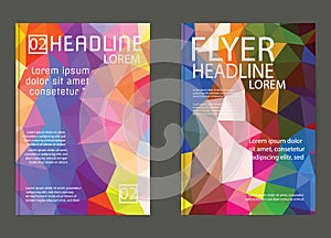 Abstract Triangle Geometric Vector Brochure Template. Flyer Layout. Flat Style. design for print,in A4 size