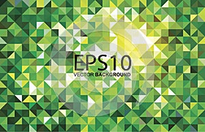 Abstract triangle green colorl pattern background