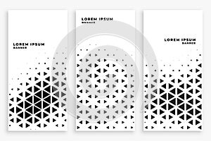 Abstract triangle halftone pattern set