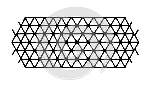 Abstract Triangle Lattice Pattern Geometric Background, vector design Generative AI