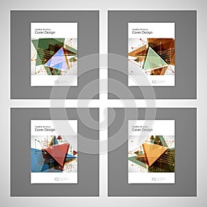 Abstract Triangle line. Poster Brochure Flyer design Layout vector template in A4 size