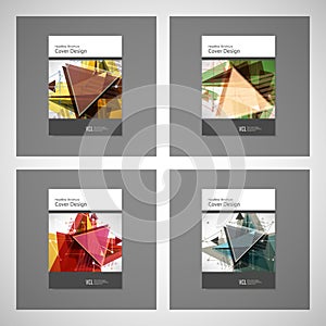 Abstract Triangle line. Poster Brochure Flyer design Layout vector template in A4 size