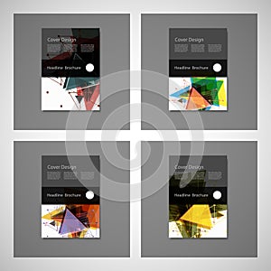 Abstract Triangle line. Poster Brochure Flyer design Layout vector template in A4 size