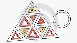 Abstract Triangle Pattern, Geometric Design, Modern Motif, Structured Background, vector design Generative AI